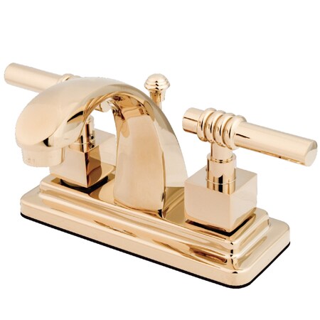 Kingston Brass KS4642QL 4" Centerset Bathroom Faucet, Polished Brass KS4642QL
